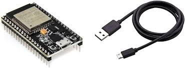 ESP 32 Development Board CP2102 WiFi Bluetooth Ultra-Low Power Consumption Dual Core (30 PIN) with Esp32 Compatible USB Cable