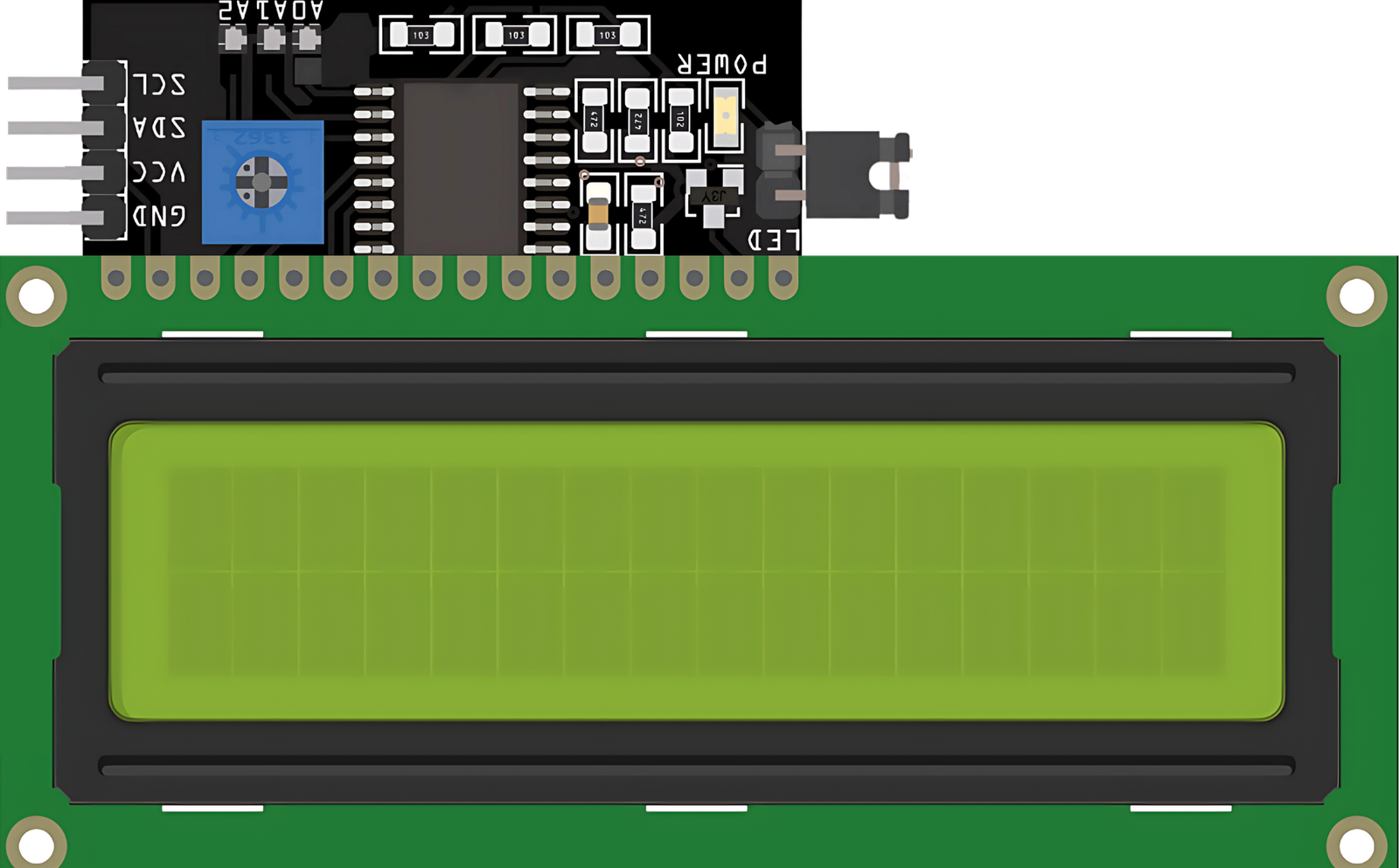 16x2 LCD Display With I2C