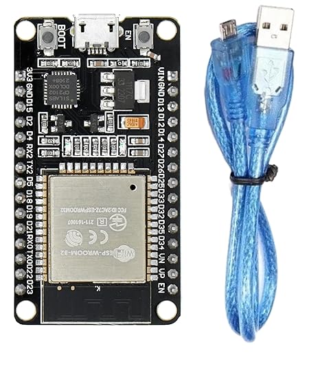 ESP32 Development Board  WiFi - Bluetooth Dual Core Chip with Esp32 Compatible USB Cable